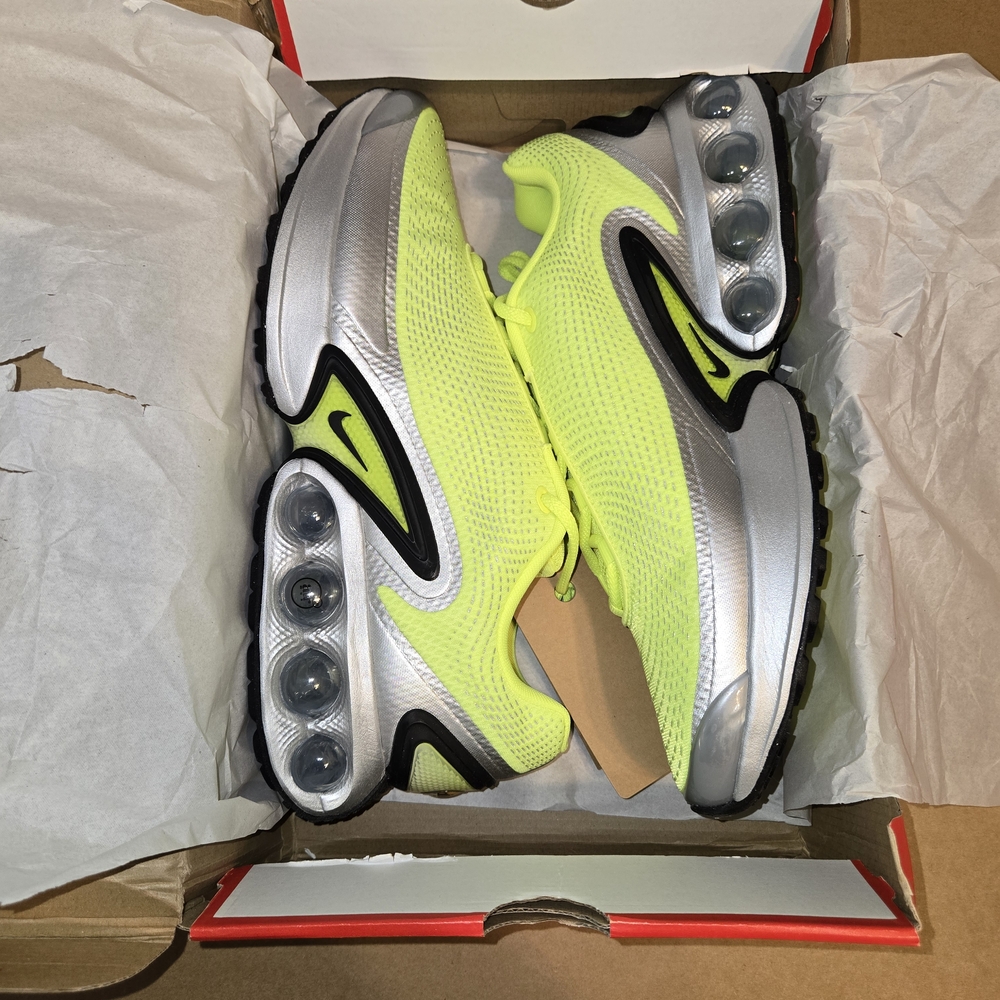 Nike Neon Yellow and Silver Sneakers